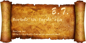 Borbáth Terézia névjegykártya