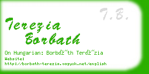 terezia borbath business card